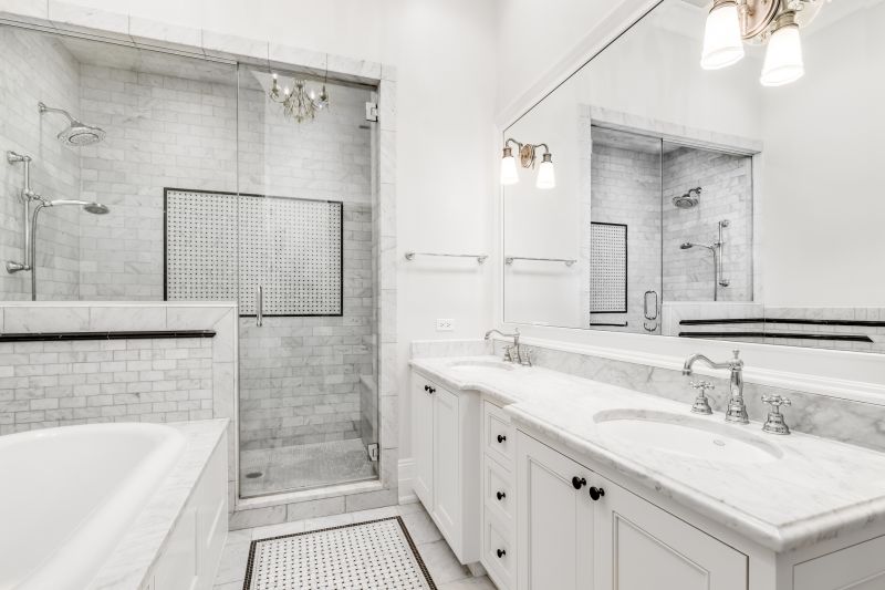 Spacious Walk-in Shower with Large Tiles